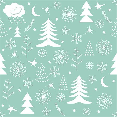 simsearch:400-08814672,k - Seamless Christmas pattern. Green winter background for Christmas and New Year Design Stock Photo - Budget Royalty-Free & Subscription, Code: 400-08493697