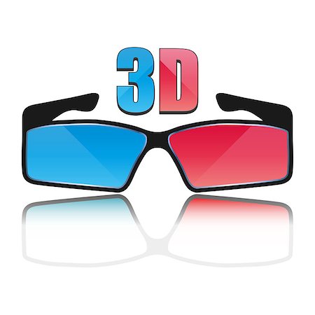 simsearch:400-06171207,k - Color flat icon 3D glasses with mirror images, vector illustration Fotografie stock - Microstock e Abbonamento, Codice: 400-08493848
