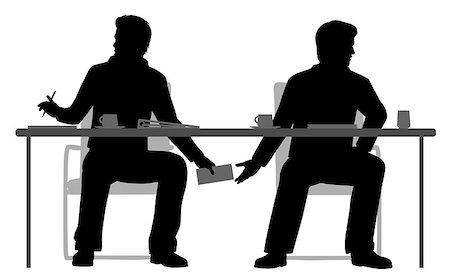 sob a mesa - EPS8 editable vector illustration of two businessmen making a secret deal under the table Foto de stock - Royalty-Free Super Valor e Assinatura, Número: 400-08504271