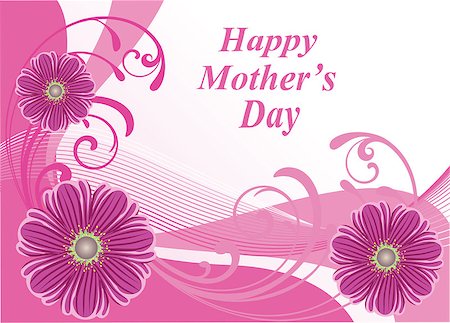 vector illustration of happy mother's day card Stock Photo - Budget Royalty-Free & Subscription, Code: 400-08504368