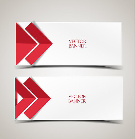 simsearch:400-04906513,k - A set of modern vector banners with arrows Photographie de stock - Aubaine LD & Abonnement, Code: 400-08504396