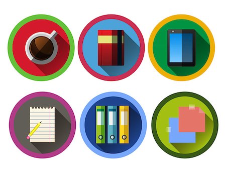 red and blue folder icon - set of modern flat business icons vector Stock Photo - Budget Royalty-Free & Subscription, Code: 400-08504462