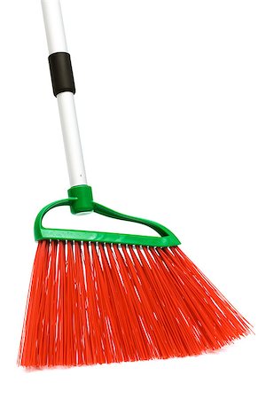 red and modern broom on white background Stock Photo - Budget Royalty-Free & Subscription, Code: 400-08505273