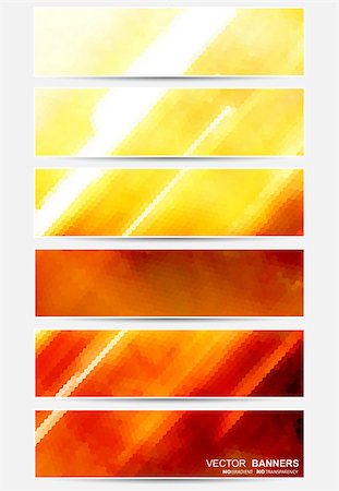 Abstract banners. Vector collection of bright colorful banners. Does not contain gradient and transparency. Stock Photo - Budget Royalty-Free & Subscription, Code: 400-08505410