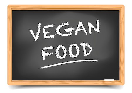 simsearch:400-09088741,k - detailed illustration of a blackboard with Vegan Food text, eps10 vector, gradient mesh included Foto de stock - Royalty-Free Super Valor e Assinatura, Número: 400-08505540