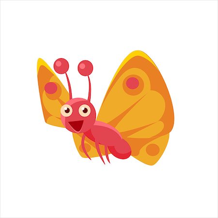simsearch:400-08506015,k - Butterfly Mid-air Childish Character Isolated Flat Colorful Vector Icon On White Background Stock Photo - Budget Royalty-Free & Subscription, Code: 400-08505986