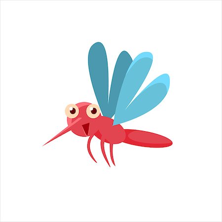 simsearch:400-08506015,k - Mosquito Mid-air Childish Character Isolated Flat Colorful Vector Icon On White Background Stock Photo - Budget Royalty-Free & Subscription, Code: 400-08505988