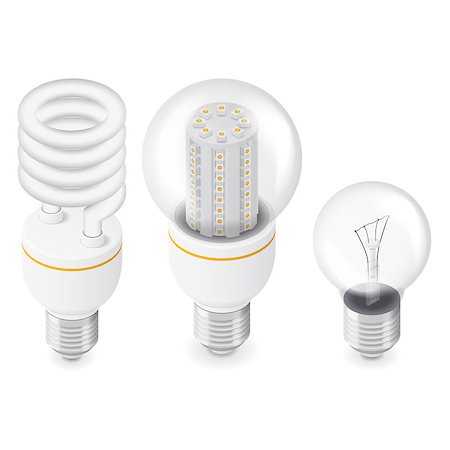 simsearch:400-09120941,k - Electric light bulbs isometric icon set vector graphic illustration Stock Photo - Budget Royalty-Free & Subscription, Code: 400-08506399