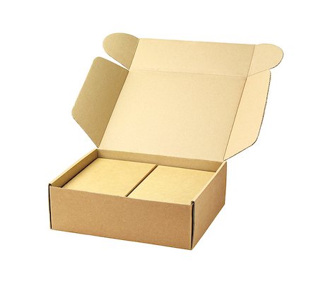 simsearch:400-04775658,k - Cardboard Package Boxes on White Background Photographie de stock - Aubaine LD & Abonnement, Code: 400-08506670