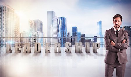 simsearch:400-08812456,k - Written leadership on a terrace of skyscraper Stock Photo - Budget Royalty-Free & Subscription, Code: 400-08507076
