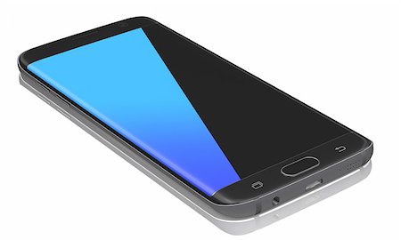 Black Smartphone Edge on white background Foto de stock - Super Valor sin royalties y Suscripción, Código: 400-08507564
