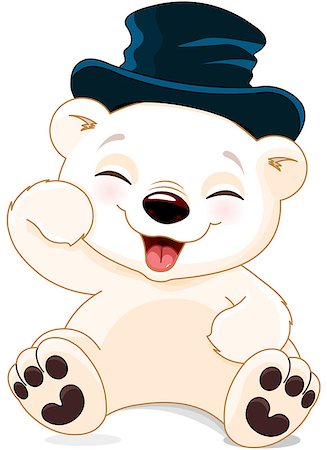 simsearch:400-08935822,k - Illustration of cute polar bear is laughing Stock Photo - Budget Royalty-Free & Subscription, Code: 400-08507778