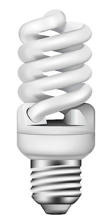 simsearch:622-06397857,k - Vector photo-realistic energy saving bulb on white background Stockbilder - Microstock & Abonnement, Bildnummer: 400-08507956