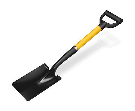 simsearch:400-05717990,k - Photorealistic fiberglass shovel with handle on white background Foto de stock - Super Valor sin royalties y Suscripción, Código: 400-08508421
