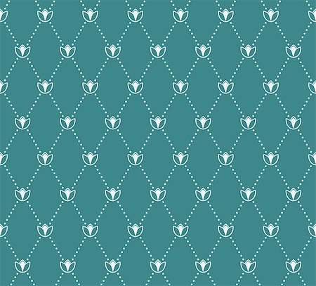 extezy (artist) - Vector seamless pattern. Modern stylish texture. Geometric tiles with dotted rhombus in vintage floral style Fotografie stock - Microstock e Abbonamento, Codice: 400-08508437