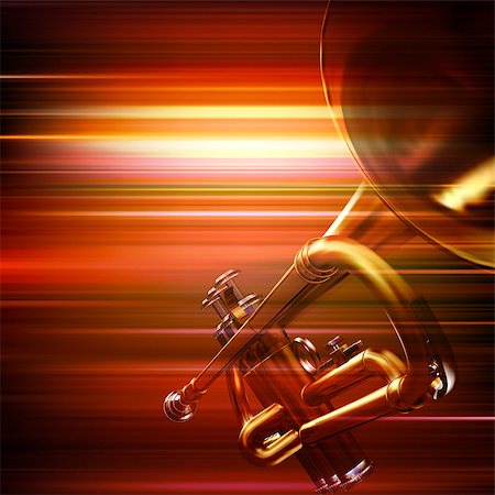 simsearch:400-04617342,k - abstract red blur music background with trumpet Stock Photo - Budget Royalty-Free & Subscription, Code: 400-08508621