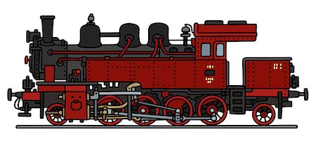 simsearch:400-08615636,k - Hand drawing of a vintage steam locomotive - not a real type Photographie de stock - Aubaine LD & Abonnement, Code: 400-08508648