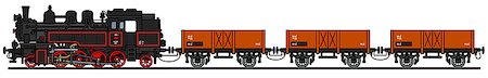 simsearch:400-08615636,k - Hand drawing of an old steam train - not a real model Photographie de stock - Aubaine LD & Abonnement, Code: 400-08508659