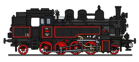 simsearch:400-08615636,k - Hand drawing of a classic steam locomotive - not a real type Photographie de stock - Aubaine LD & Abonnement, Code: 400-08508662