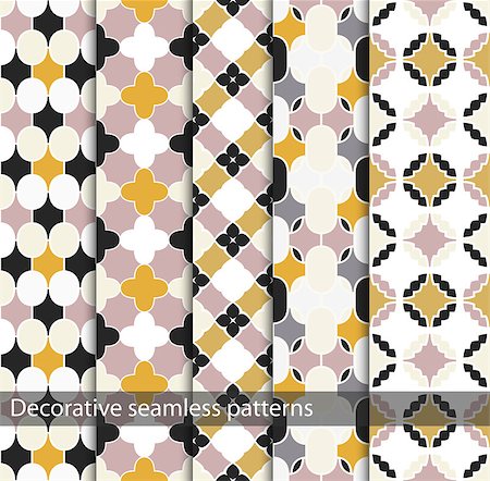 simsearch:400-07918887,k - Collection of seamless colorfiul geometric ornamental patterns. Stock Photo - Budget Royalty-Free & Subscription, Code: 400-08508861