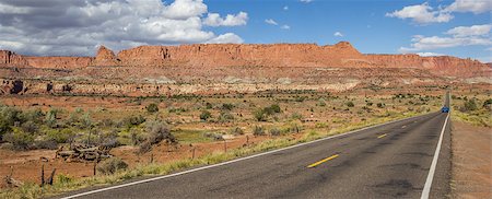 panoramic road drive - Panorama of scenic byway 12 near Capitol Reef in Utah, USA Stock Photo - Budget Royalty-Free & Subscription, Code: 400-08500049