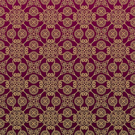 extezy (artist) - Illustration of seamless floral background in vintage style. Wallpaper with abstract patterns in the form of tiles. Ornament for design and print texture Fotografie stock - Microstock e Abbonamento, Codice: 400-08500226