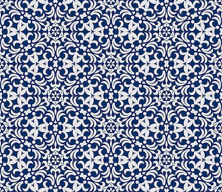 extezy (artist) - Seamless background in Arabic style. Gold, black, blue wallpaper with patterns for design. Traditional oriental decor Fotografie stock - Microstock e Abbonamento, Codice: 400-08500271