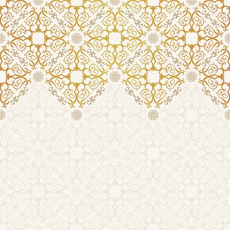 extezy (artist) - Vector seamless pattern with art ornament. Vintage elements for design in Victorian style. Ornamental lace tracery background. Ornate floral decor for wallpaper. Endless texture Fotografie stock - Microstock e Abbonamento, Codice: 400-08500301