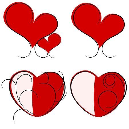 sweetcrisis (artist) - Red heart in love drawing concept illustration Photographie de stock - Aubaine LD & Abonnement, Code: 400-08500920