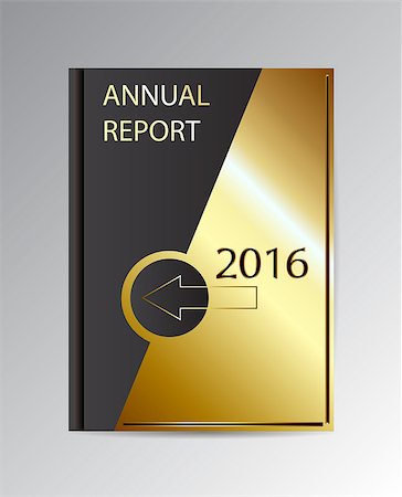 Vector annual report 2016. Book isolated over background. Stock Photo - Budget Royalty-Free & Subscription, Code: 400-08501396