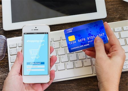 simsearch:630-06724757,k - mobile phone shopping concept  - checking out payment in virtual shop on phone Stock Photo - Budget Royalty-Free & Subscription, Code: 400-08501593