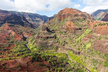 gorgeous aerial view of waimea canyon at kauai island, hawaii, usa Stock Photo - Budget Royalty-Free & Subscription, Code: 400-08502297