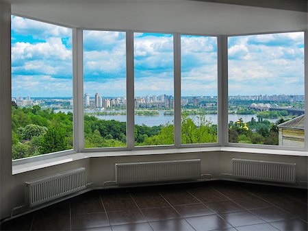 window with beautiful view of Kyiv in spring Stock Photo - Budget Royalty-Free & Subscription, Code: 400-08502642