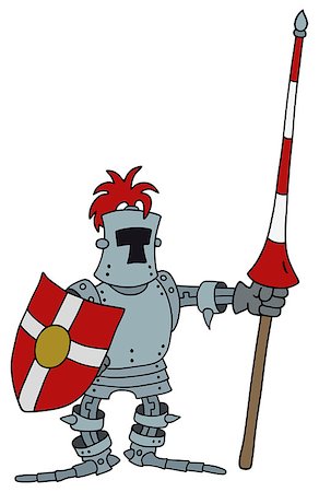 simsearch:400-07108163,k - Hand drawing of a funny knight in the armour Photographie de stock - Aubaine LD & Abonnement, Code: 400-08503150