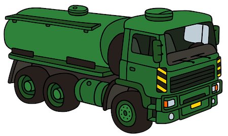 Hand drawing of a green military tank truck - not a real model Foto de stock - Super Valor sin royalties y Suscripción, Código: 400-08503175