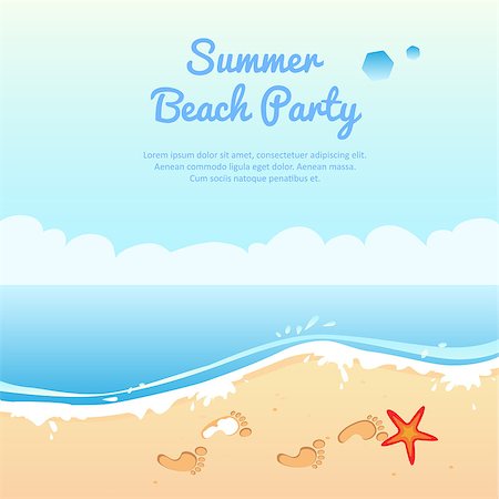 simsearch:400-07324083,k - Summer beach party banner, vector illustration with place for your text Stock Photo - Budget Royalty-Free & Subscription, Code: 400-08503786