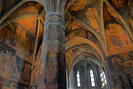 Holy Trinity Chapel frescoes (original and have not reconstructed) - Lublin, Poland. Foto de stock - Royalty-Free Super Valor e Assinatura, Número: 400-08503937