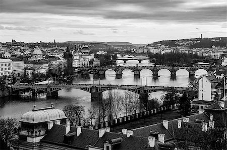 simsearch:400-05359125,k - View of winter Prague in Czech republic Stockbilder - Microstock & Abonnement, Bildnummer: 400-08503944