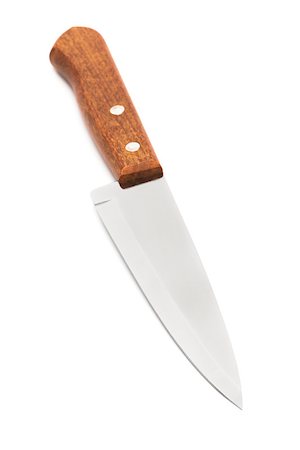 simsearch:400-08793250,k - knife with wooden handle on a white background Stock Photo - Budget Royalty-Free & Subscription, Code: 400-08503981