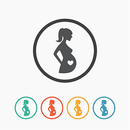 simsearch:400-08779771,k - Pregnant woman sign icon vector. Women Pregnancy symbol. Stock Photo - Budget Royalty-Free & Subscription, Code: 400-08528378