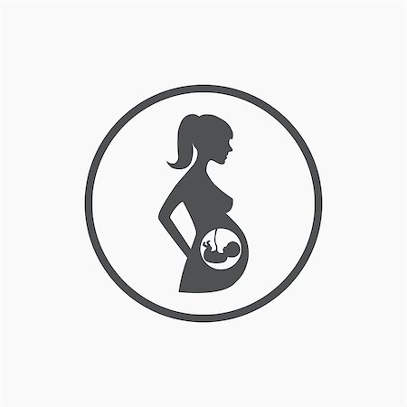 simsearch:400-08779765,k - Pregnant woman sign icon vector. Women Pregnancy symbol. Photographie de stock - Aubaine LD & Abonnement, Code: 400-08528379