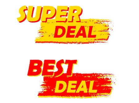 simsearch:400-07169053,k - super and best deal banners - text in yellow and red drawn labels, business shopping concept Stockbilder - Microstock & Abonnement, Bildnummer: 400-08528466