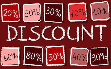 simsearch:400-06325568,k - discount and different percentages - retro style red label with text and squares, business concept Stockbilder - Microstock & Abonnement, Bildnummer: 400-08528502