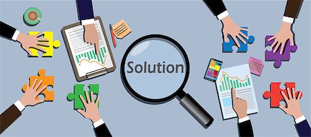 team work together to find a solution vector illustration Stock Photo - Budget Royalty-Free & Subscription, Code: 400-08528590