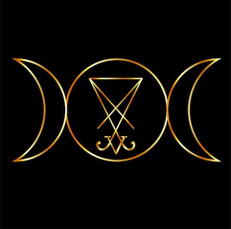 simsearch:400-08528806,k - Wiccan symbol, Triple Goddess with sigil of Lucifer Photographie de stock - Aubaine LD & Abonnement, Code: 400-08528805
