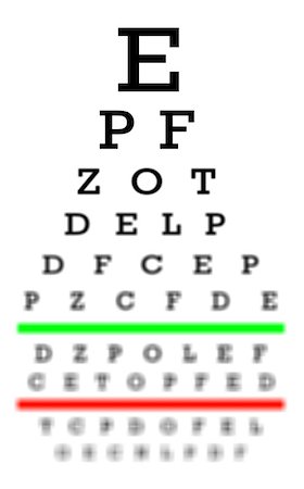 simsearch:400-08407302,k - Eyesight concept - Test chart, letters getting smaller - Reasonable eyesight Stock Photo - Budget Royalty-Free & Subscription, Code: 400-08529223