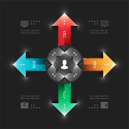 simsearch:400-08756550,k - Business Infographics Design Template. Vector Elements. Management Workflow Arrows Illustration. This file is available as a Vector in an Adobe Illustrator EPS10 Legacy Format as well. As an EPS file, it can be easily moved, edited or scaled to any size without loss of quality. Stock Photo - Budget Royalty-Free & Subscription, Code: 400-08529368