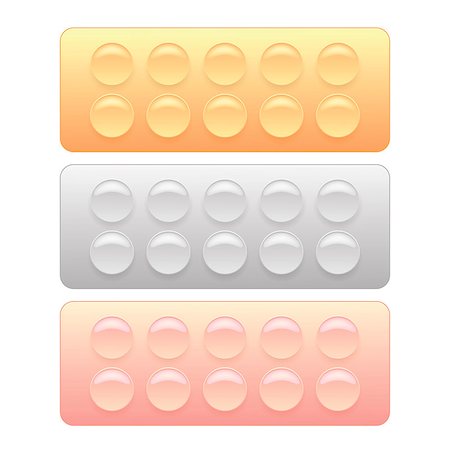 simsearch:400-04902997,k - Set of Colorful Pills Blisters Isolated on White Background Photographie de stock - Aubaine LD & Abonnement, Code: 400-08529547