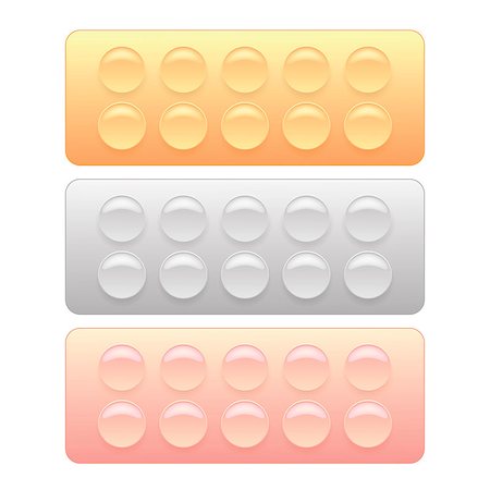 simsearch:400-07994748,k - Set of Colorful Pills Blisters Isolated on White Background Photographie de stock - Aubaine LD & Abonnement, Code: 400-08529547