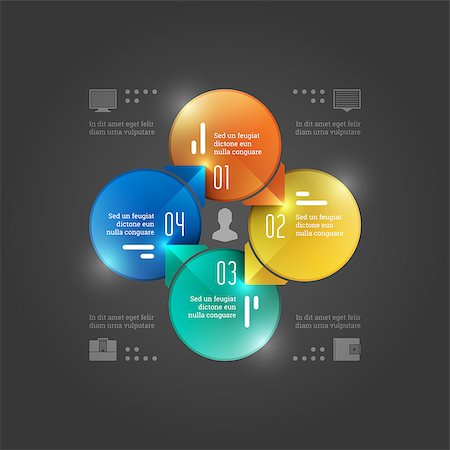 simsearch:400-08756550,k - Business Infographics Design Template. Vector Elements. Management Circle Chart Illustration. This file is available as a Vector in an Adobe Illustrator EPS10 Legacy Format as well. As an EPS file, it can be easily moved, edited or scaled to any size without loss of quality. Stock Photo - Budget Royalty-Free & Subscription, Code: 400-08529556